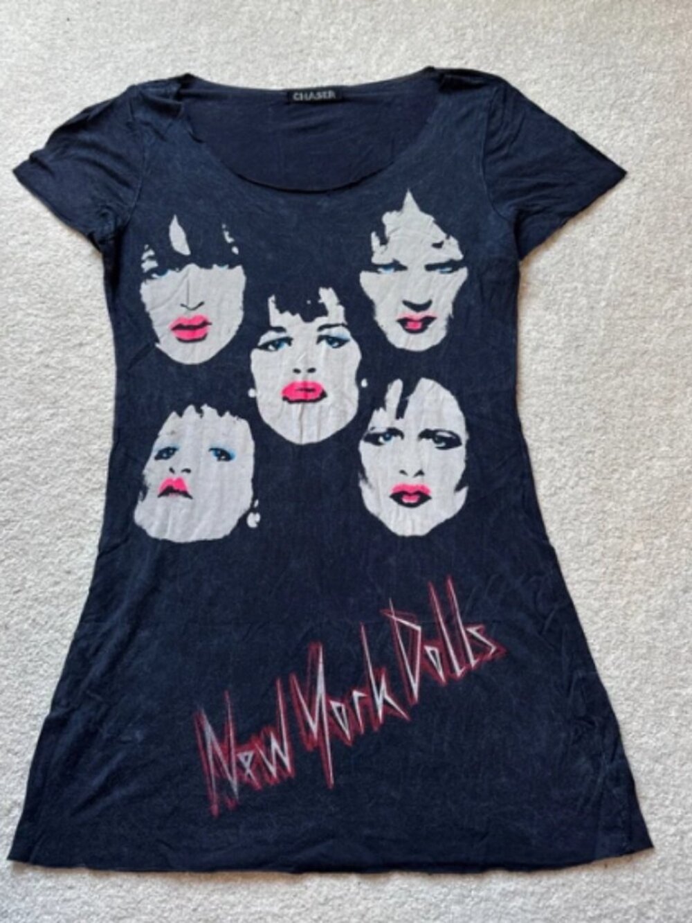 CHASER Brand New York Dolls Band Printed T-shirt